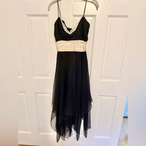 Vintage Don Luis de España Black Chiffon Empire Waist Made in Spain Size 10